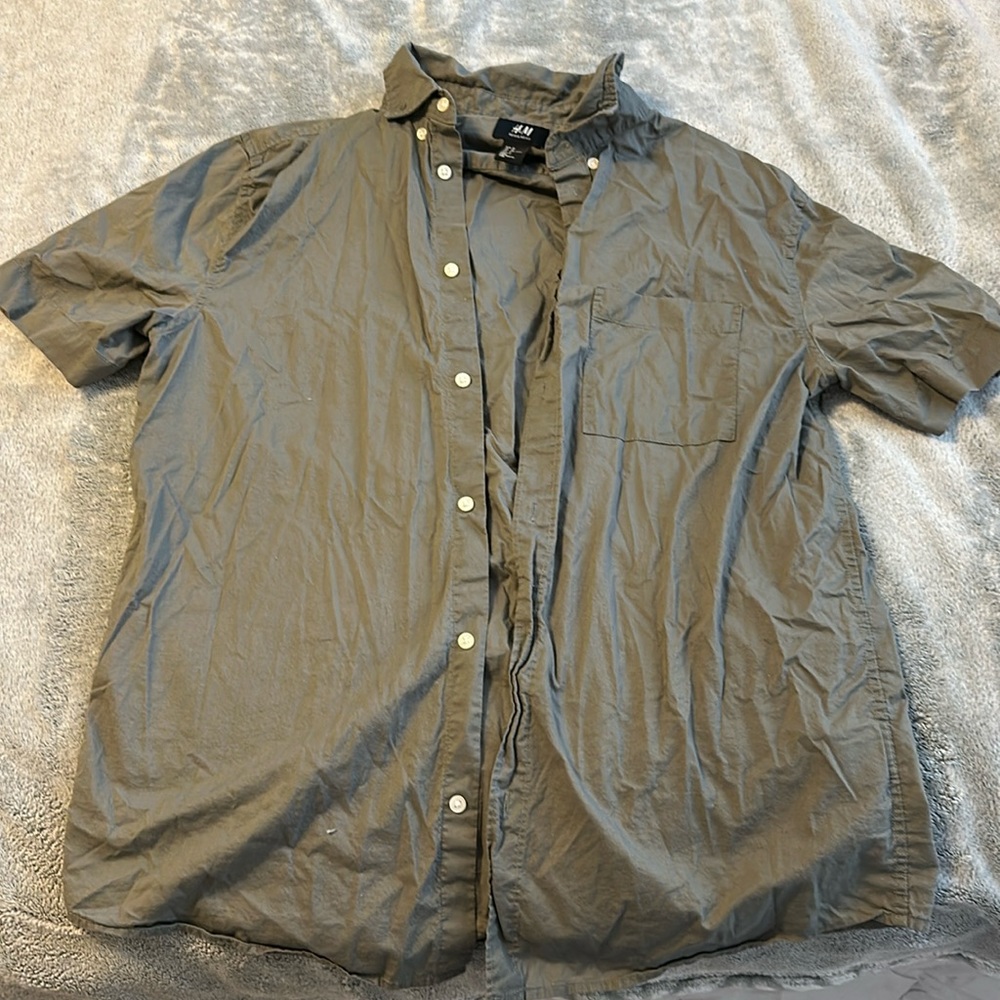 Green Mens Button Up